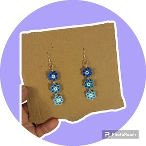 Blue Flower earrings